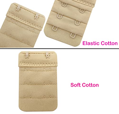 Women Bra Extenders 2 Hook/3 Hook/4 Hook Soft Bra Strap Extension - color: Bra Extender 2 Hook Black/Beige/White