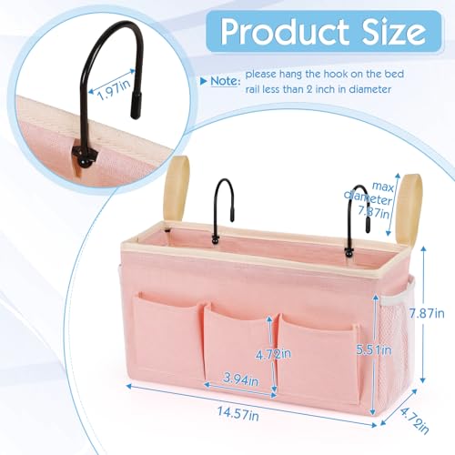 Bedside Caddy Bedside Storage Bag for Headboards/Bunk Bed - color: 1PC New Pink