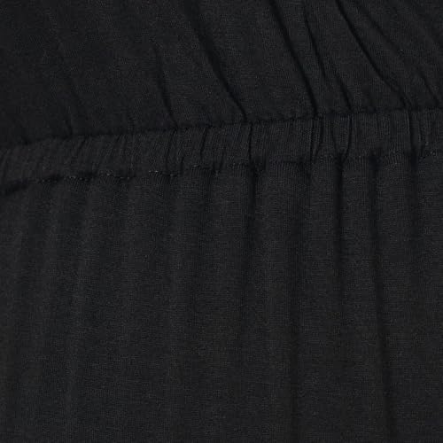 Amazon Essentials Women's V Neck Short Sleeve Empire Waist Maxi Dress (Available in Plus Size) - color: Black, size: Medium