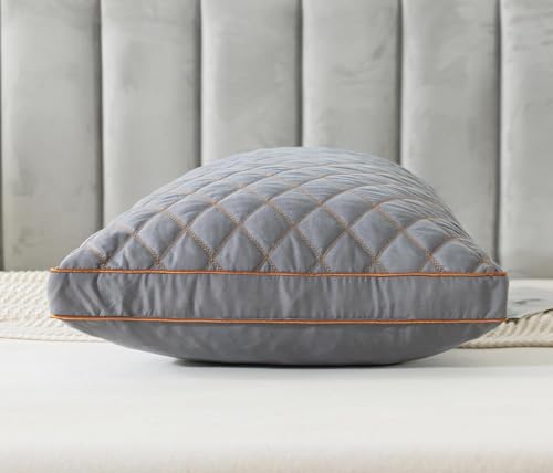 WhatsBedding Memory Foam Body Pillow with Cover, Long Bed Pillow for Adults - color: Grey Pillow+ Grey Pillowcase