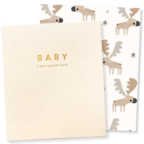 Peachly Unisex Baby Memory Book - First Year Baby Book Keepsake - Charlie - color: Charlie