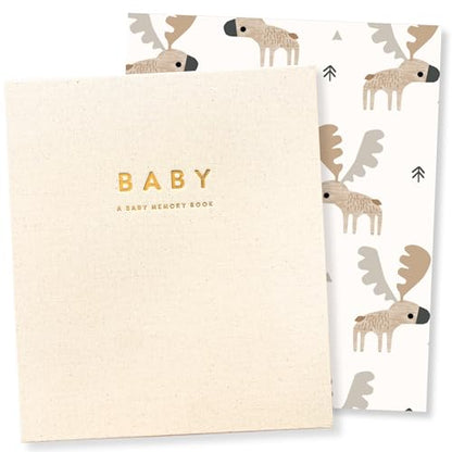 Peachly Unisex Baby Memory Book - First Year Baby Book Keepsake - Charlie - color: Charlie