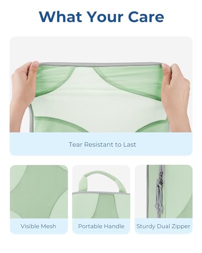 Bagsmart Compression Packing Cubes, Travel Bag Cruise Ship Essentials - color: Fruit Green, size: 6 Set