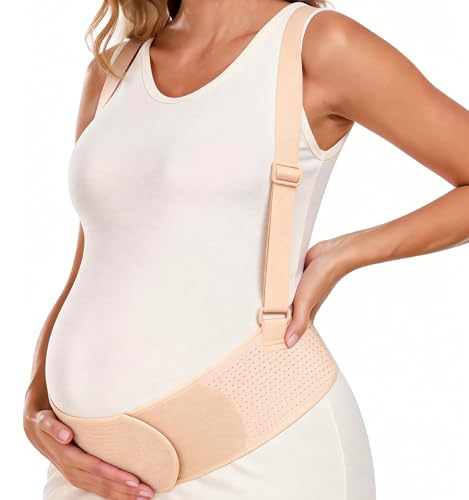 Pregnancy Belly Bands for Pregnant Women, Maternity Pregnancy Support Belt - color: Beige