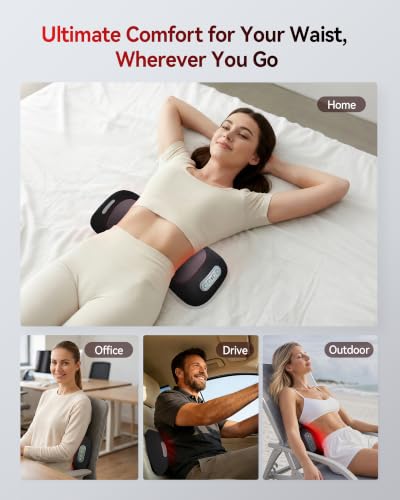 FliKEZE 4-in-1 Back Massager with Red Light 660/850nm Cordless 5000mAh - color: Black
