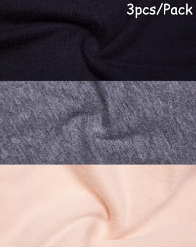 CAKYE 3 Pack Maternity Nursing Sleep Bra Breastfeeding Cotton Bralette - color: S-black/Charcoal/Nude - Third Style, size: Medium