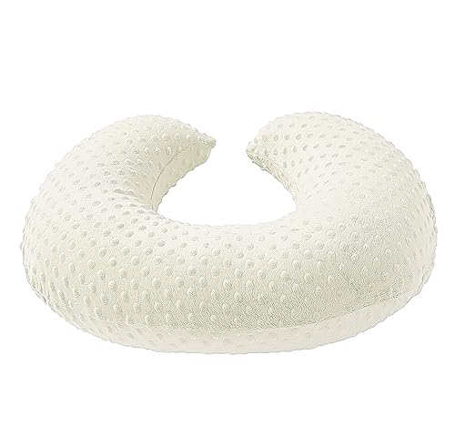 Dots Nursing Pillow Cover, Plush Breastfeeding Pillow Case - color: Pristine