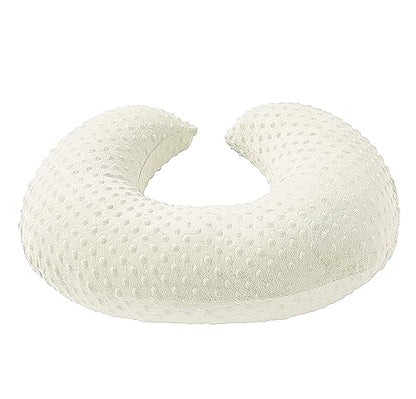Dots Nursing Pillow Cover, Plush Breastfeeding Pillow Case - color: Pristine