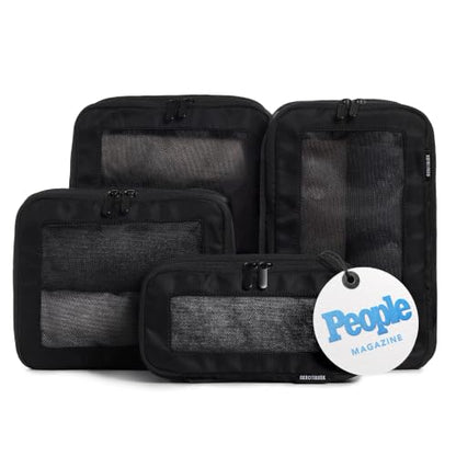 Aerotrunk Compression Packing Cubes for Travel, 4-Pack, Black - color: Black, size: 4-Pack