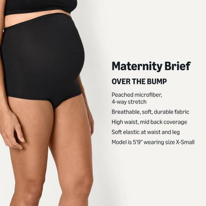 Amazon Essentials Women's Maternity Knickers, Under Bump & Over Bump Styles, Cotton & Microfibre, Pack of 6 - color: Black / Washed Bronze / Soft Petal, size: XX-Large