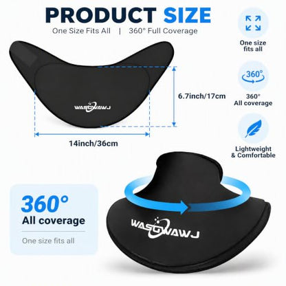 Reusable Neck Ice Pack Wrap - Hot Cold Therapy Gel Pack for Neck Shoulder Pain Relief, Adjustable Velcro Strap, Soft Lycra Fabric, Flexible Cervical Cold Compress for Injuries Recovery