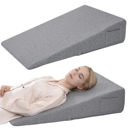 Vekkia 34" Extra-Long Wedge Pillow,7.5" Bed Wedge Pillow for Sleeping,Gray - color: Gray, size: Extra-Long(34"x22"x7.5")