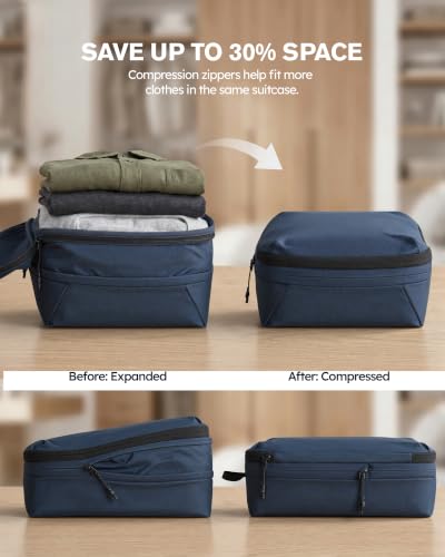 Compression Packing Cubes Ultralight 7PCS Luggage Travel Organizer Bags Set - size: For 24" Luggage