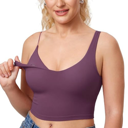 MOMANDA Longline Sports Nursing Bras - color: Deep Purple, size: X-Large