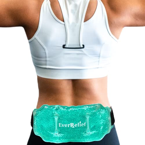 Ice Pack for Back Pain Relief with Elastic Strap by EverRelief