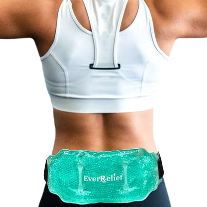 Ice Pack for Back Pain Relief with Elastic Strap by EverRelief