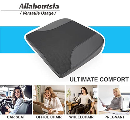 Allaboutsla Car Seat Cushion, Car Seat Cushions for Long Driving - color: Black