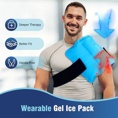 Comfytemp Ice Packs for Injuries Reusable, Large Hot Cold Gel Pack for Body - size: 10.5"x14.5"