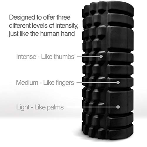 Trigger Point Releasing Foam Massage Roller with Medium Compression for Exercise, Stretching, and Muscle Recovery - Relieves Muscle Tightness, Improves Mobility, and Circulation