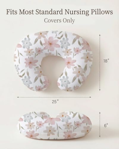 Nursing Pillow Covers 2 Pack, Stretchy Breastfeeding Pillow Covers for Baby - color: Butterfly Dance