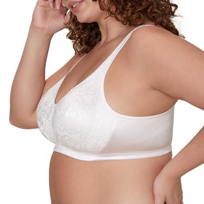 Playtex Women's Wireless Bra, 18 Hour Plus-Size Bras Available, Ultimate Lift, Moisture-Wicking, Single or 2-Pack - color: White, size: 42G