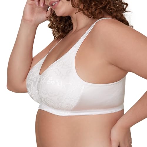 Playtex Women's Wireless Bra, 18 Hour Plus-Size Bras Available, Ultimate Lift, Moisture-Wicking, Single or 2-Pack - color: White, size: 36D