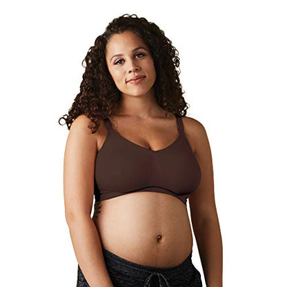 BRAVADO! DESIGNS Women's Body Silk Seamless Nursing Bra and Maternity Bra, Cocoa, Medium - Full Cup