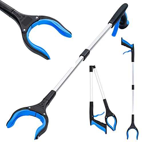2-Pack 32"Grabber Reacher Tool,360°Rotating Anti-Slip Jaw,Trash Claw Grabber Tool