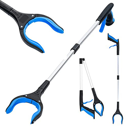 2-Pack 32"Grabber Reacher Tool,360°Rotating Anti-Slip Jaw,Trash Claw Grabber Tool