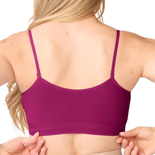 Coobie Seamless Scoopneck Bra - color: Italian Plum, size: One Size