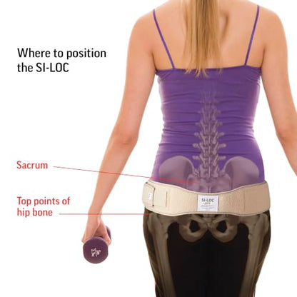 OPTP SI-LOC, SI Joint Support Belt for Women and Men – Small/Medium - size: Small/Medium (Pack of 1)