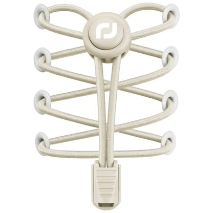 RJ-Sport Tieless Elastic Shoe Laces for Adults and Kids - color: Number 003 - Solid Beige