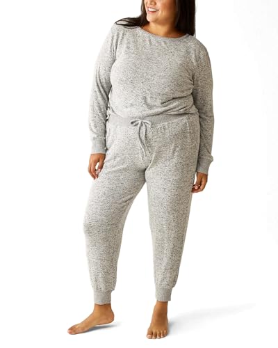 Kindred Bravely CozyKnit 2 Piece Maternity & Postpartum Nursing Pajama Set - color: Grey Heather, size: X-Large