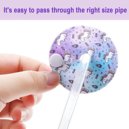 Breling 24 Pack G Tube Button Covers Cotton Pads for Feeding Support Women