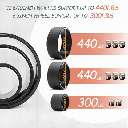 Back Roller, Foam Roller for Neck & Back Pain Relief, Yoga Wheel for Deep Tissue Muscle Massage, High Density Foam Tool for Physical Therapy, Stretching & Exercise(3 Pack)