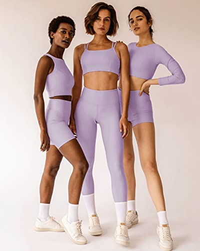 FULLSOFT Buttery Soft Leggings for Women High Waisted - color: Light Purple, size: Small-Medium
