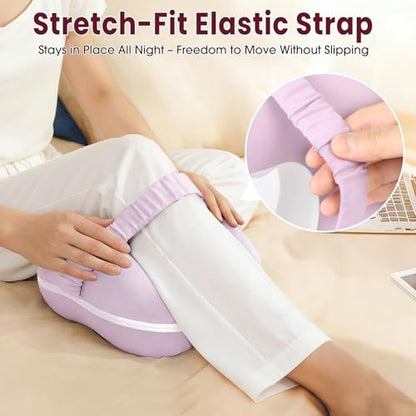 Small Knee Pillow for Side Sleepers, Memory Foam Leg Pillow,Pink - color: Pink