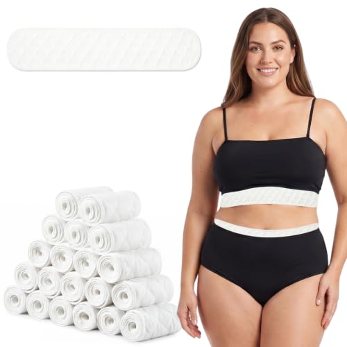 20PCS Cotton Bra Liners to Absorb Sweat Under Breast, Unisex, 21.65×3.94in - color: White 20pcs 21.65*3.94in