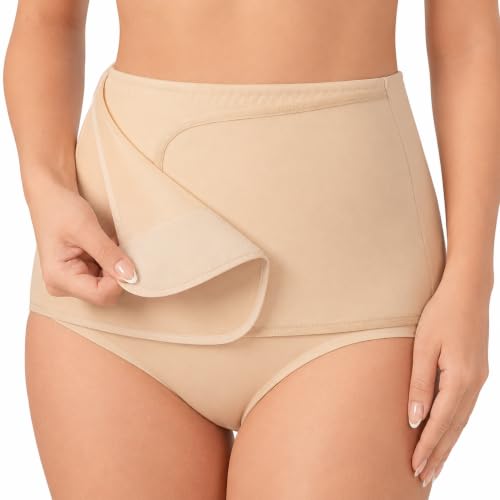 NEWFORM iMom Postpartum Belly Band - Tummy Control Underwear for Women High C Section Recovery Fajas Postparto para Mujer - color: Nude, size: 3X-Large Plus