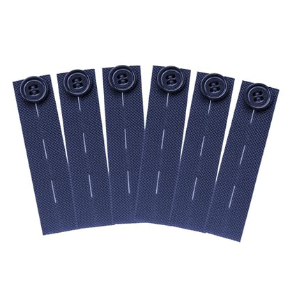 Mandala Crafts Navy Blue Elastic Waist Button Extender for Pants Waistband - color: Navy Blue, size: Stretchy 3.5 Inches