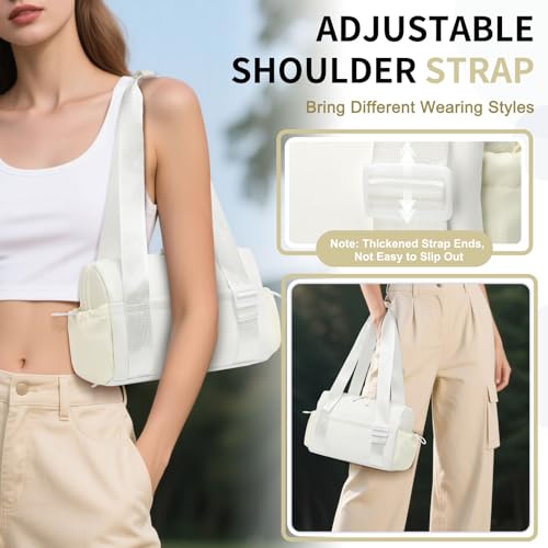Mini Gym Bag, Small Gym Bag w/Wet Compartment for Women White - color: White, size: Mini