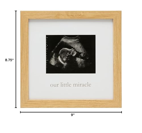Kate & Milo Our Little Miracle Sonogram Picture Frame, Natural - color: Our Little Miracle Frame