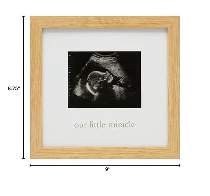 Kate & Milo Our Little Miracle Sonogram Picture Frame, Natural - color: Our Little Miracle Frame
