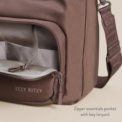 Itzy Ritzy Belong Cargo Caddy Stroller Organizer & Crossbody Bag (Mocha) - color: Mocha