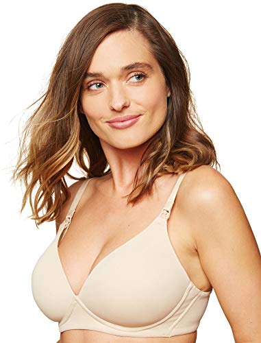Motherhood Maternity Women's Comfort and Soft Lightly Lined Wireless Maternity & Nursing Bra - color: Nude, size: (36) 36D