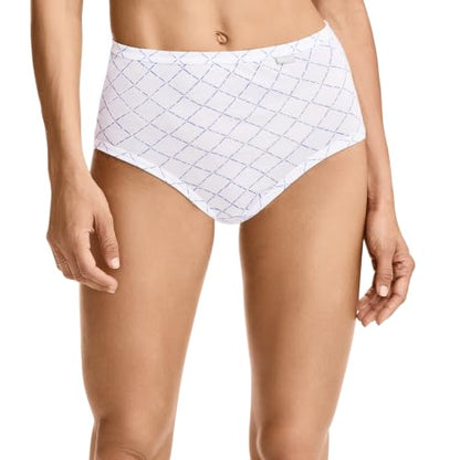 Jockey Women's Underwear 100% Cotton Elance Brief - 3 Pack - color: Floral Trellis, size: 5