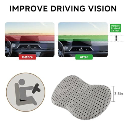 Livtribe Car Seat Cushion Memory Foam Wedge Seat Cushions for Driving - color: Gray