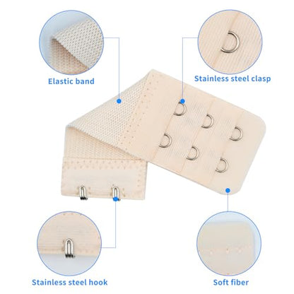 6 Pcs Women's Soft Comfortable Elastic Bra Extenders