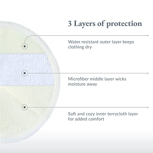 Ameda Organic Washable Nursing Pads | Reusable Breast Pads | 8 Count - size: 8 Count (4 Pairs)