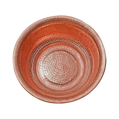 Hand-Hammered Copper Foot Soak Basin - Portable Pedicure Bowl for Camping, Picnics, Versatile Fire Bowl and Incinerator, 40cm Diameter